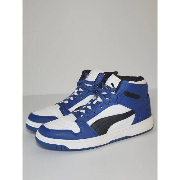 Puma Men’s Rebound Layup High Top Sneakers SoftFoam Blue White 14 Streetwear main image 5